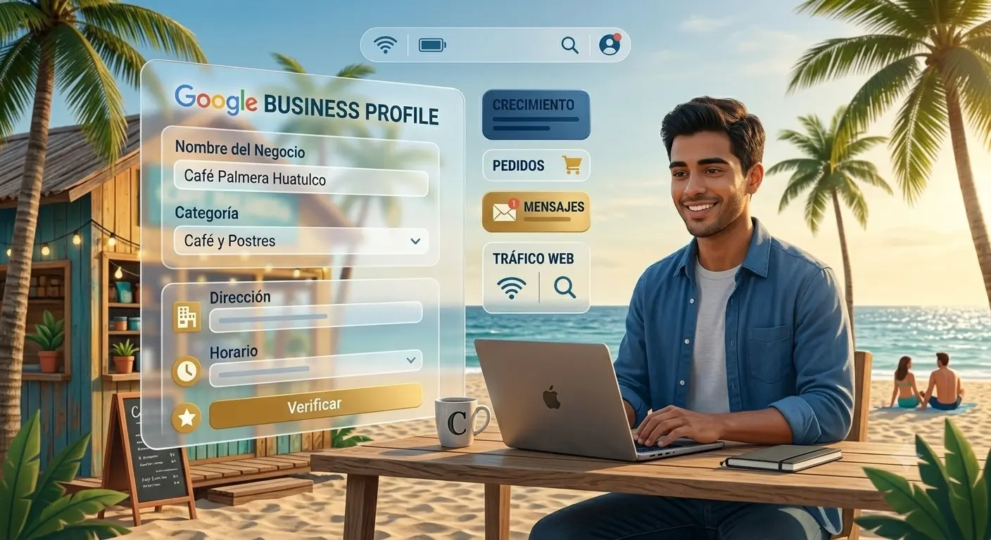 Pantalla de registro de Google Business Profile